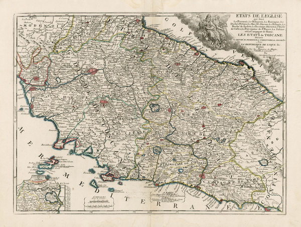 95-Italy Map By Jean-Baptiste Nolin