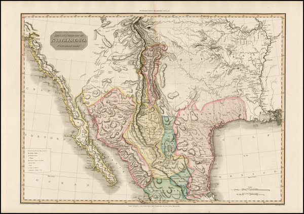 96-Texas, Plains, Southwest, Rocky Mountains, Mexico, Baja California and California Map By John P