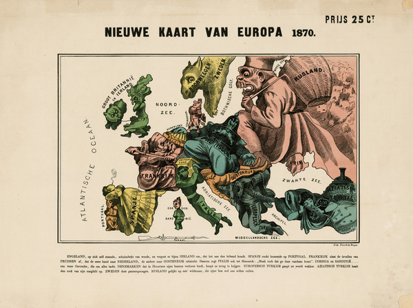 76-Europe and Comic & Anthropomorphic Map By Emrik & Binger