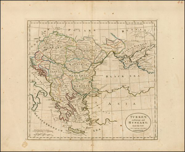 37-Europe, Hungary, Balkans, Turkey and Greece Map By William Guthrie