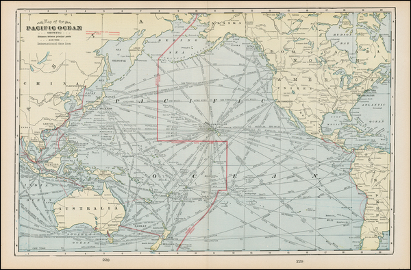 61-World, Australia & Oceania, Pacific and Oceania Map By George F. Cram