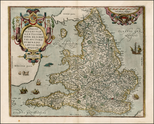 21-British Isles Map By Abraham Ortelius