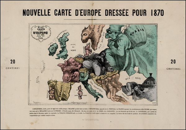 11-Europe, Europe and Curiosities Map By Paul Hadol