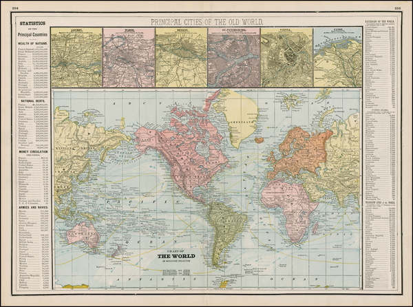 50-World and World Map By George F. Cram