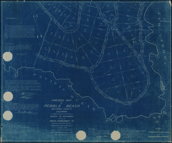 15-California Map By Pacific Improvement Co. / T.B. Hunter / Lott D. Norton