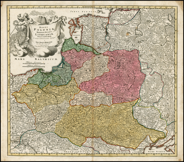 15-Poland, Russia, Ukraine and Baltic Countries Map By Johann Baptist Homann