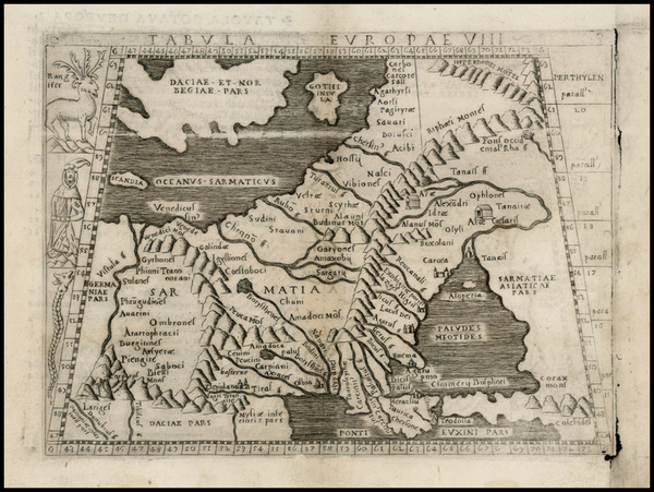 89-Russia, Ukraine, Baltic Countries and Scandinavia Map By Giacomo Gastaldi