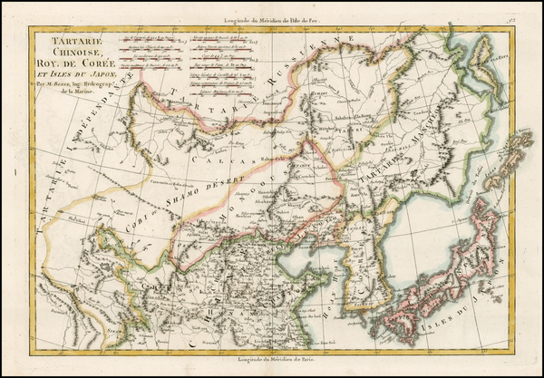 45-China, Japan, Korea and Central Asia & Caucasus Map By Rigobert Bonne