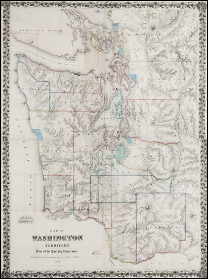 96-Washington Map By Charles A. White