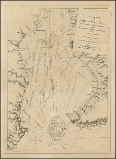 59-Mid-Atlantic Map By Joseph Frederick Wallet Des Barres