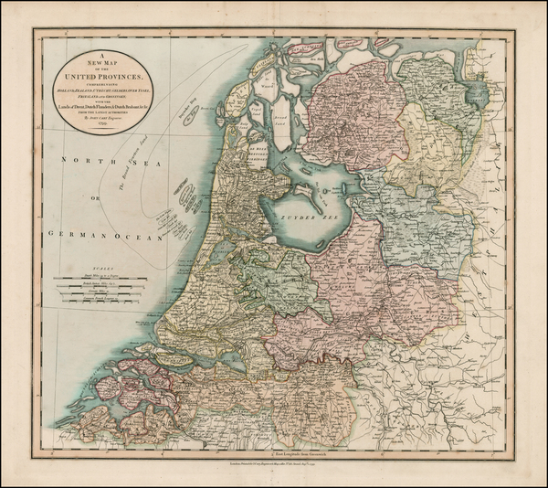 95-Netherlands Map By John Cary