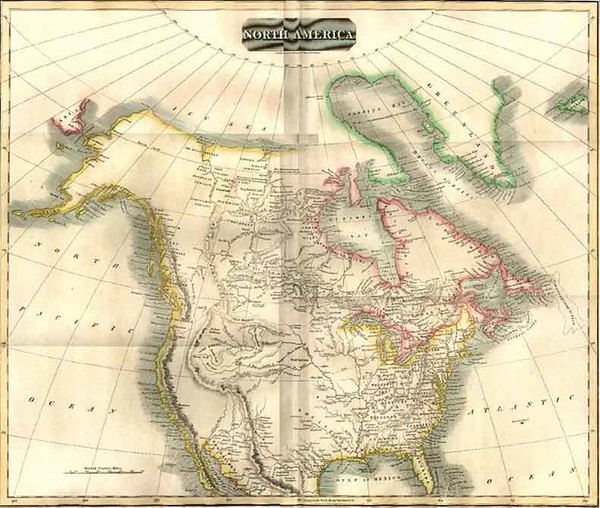 62-North America and Canada Map By John Thomson