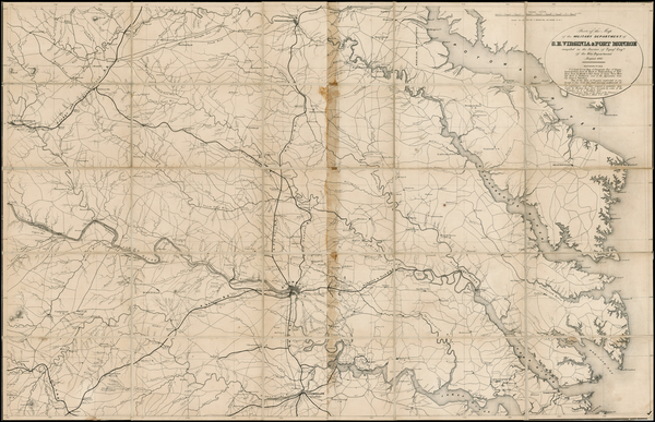 87-Southeast Map By U.S. Army Corps of Topographical Engineer