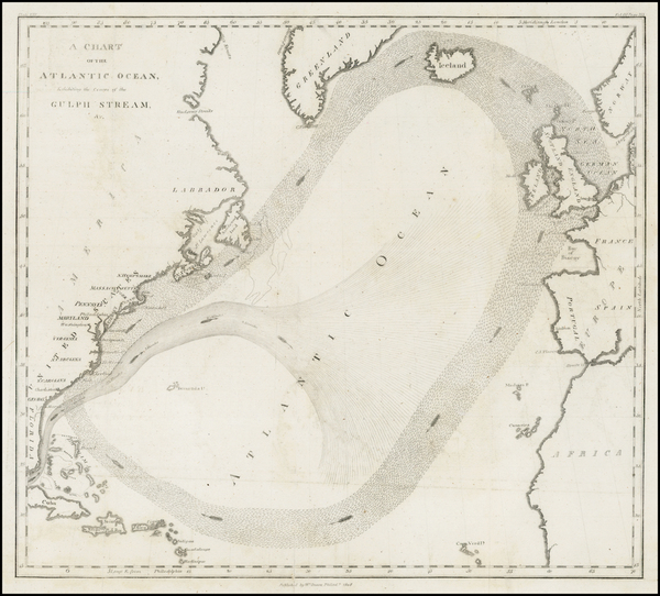 93-Atlantic Ocean, United States, North America, Caribbean, South America and America Map By Willi