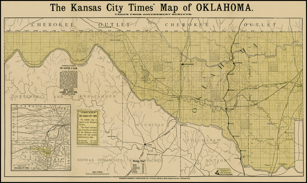 95-Plains and Southwest Map By Hudson Kimberly Publishing Company