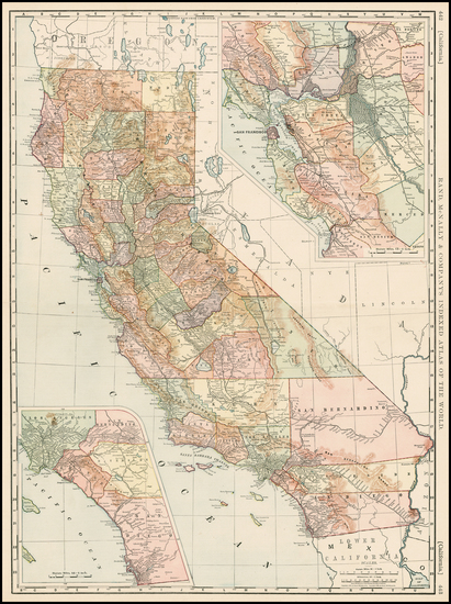 98-California Map By William Rand  &  Andrew McNally