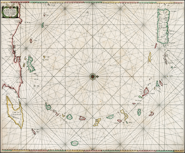 69-Caribbean and South America Map By Hendrick Doncker