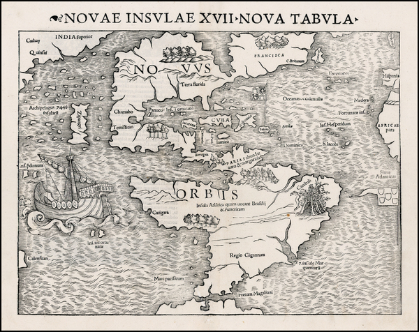 13-World, Western Hemisphere, South America and America Map By Sebastian Munster