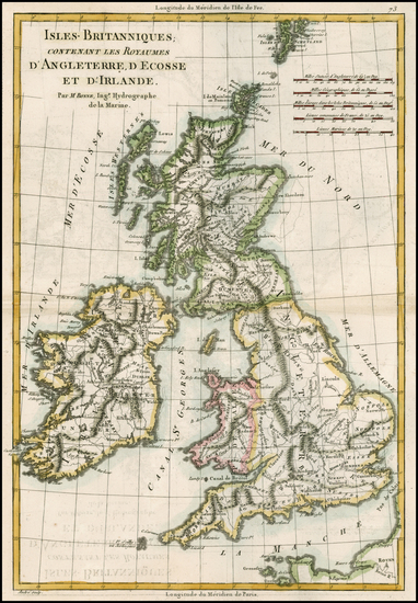 95-British Isles Map By Rigobert Bonne