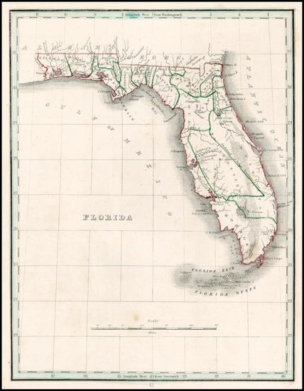 41-Florida Map By Thomas Gamaliel Bradford