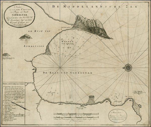 31-Gibraltar Map By Johannes Van Keulen