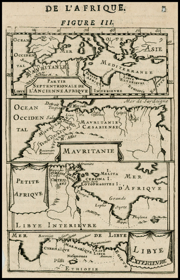 71-Mediterranean, North Africa and Portraits & People Map By Alain Manesson Mallet