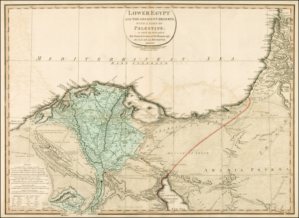 99-Holy Land, Egypt and North Africa Map By William Faden