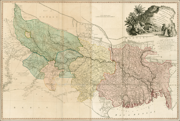 53-India and Central Asia & Caucasus Map By William Faden