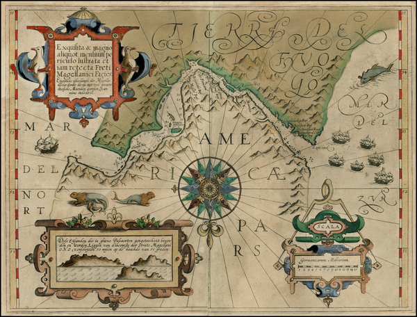 99-Polar Maps and South America Map By Gerard Mercator