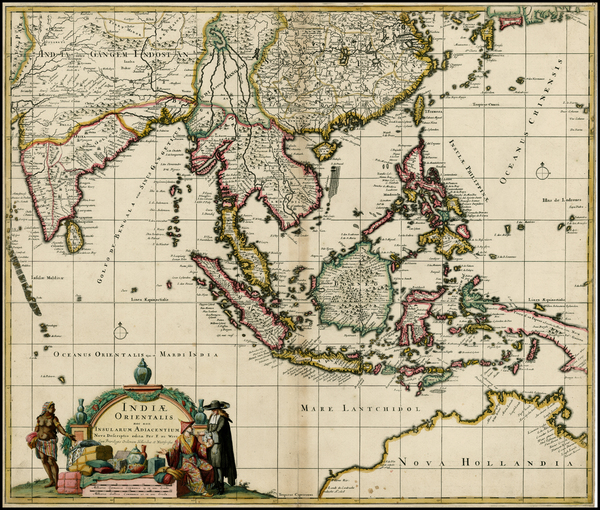 67-China, India, Southeast Asia, Australia & Oceania and Australia Map By Frederick De Wit