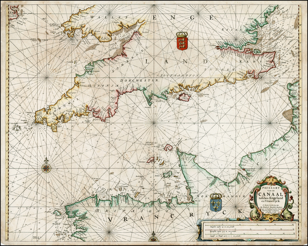 42-British Isles and France Map By Hendrick Doncker