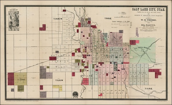 85-Southwest and Rocky Mountains Map By Everts & Howell / W.H. Whitney