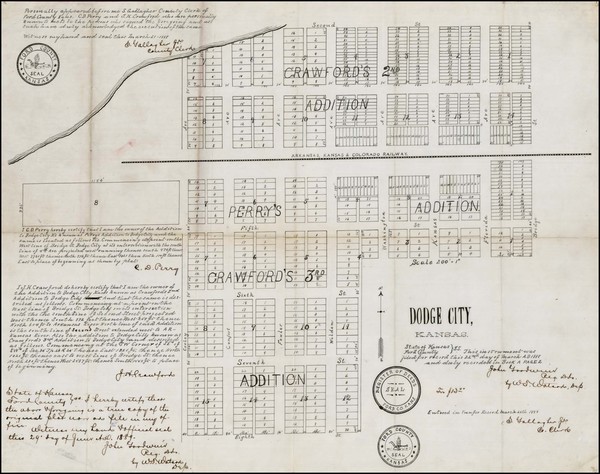 99-Plains and Southwest Map By C.D. Perry - J.H. Crawford