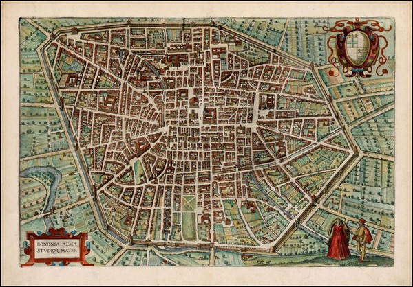 12-Italy Map By Georg Braun  &  Frans Hogenberg