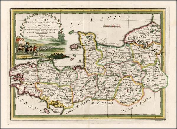 3-Normandie Map By Giovanni Maria Cassini