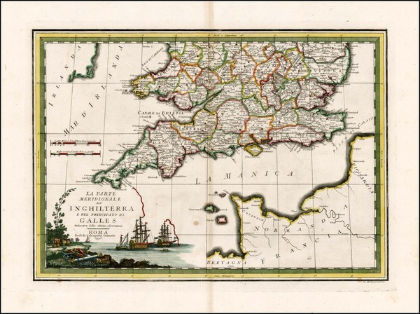 4-England Map By Giovanni Maria Cassini