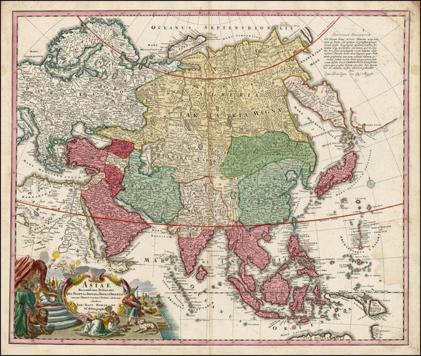 99-Asia, Asia, Australia & Oceania and Australia Map By Johann Baptist Homann