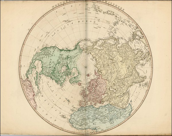 81-Northern Hemisphere and Polar Maps Map By William Faden