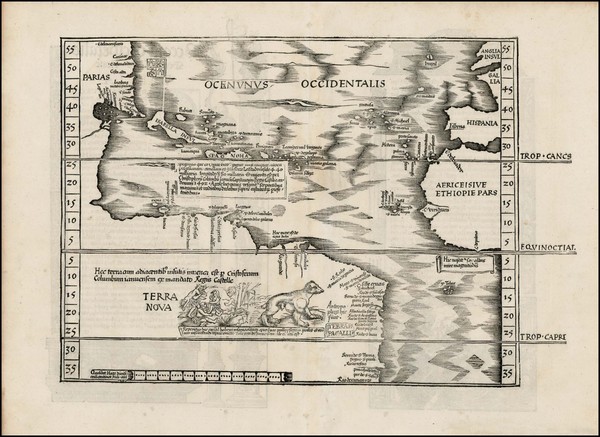 62-World, Atlantic Ocean, Southeast, North America, South America and America Map By Lorenz Fries