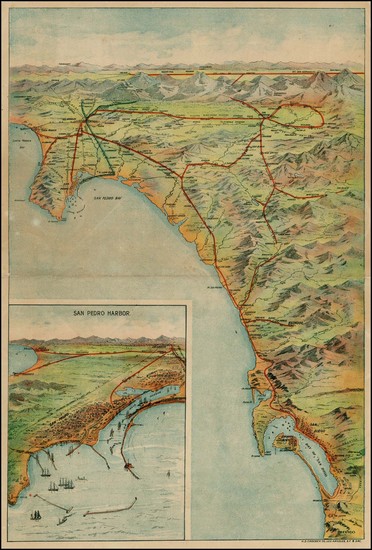 73-California Map By H.S. Crocker Co.