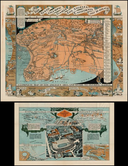 86-California Map By Mary Hall Atwood