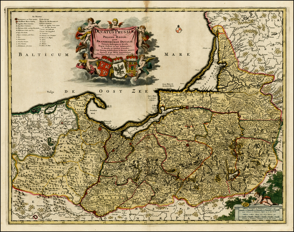 53-Poland, Baltic Countries and Germany Map By Frederick De Wit