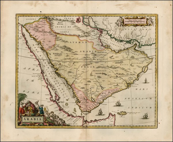 64-Middle East Map By Johannes Blaeu