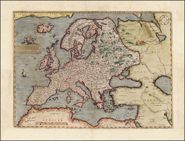 86-Europe Map By Abraham Ortelius