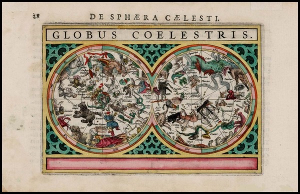 79-Celestial Maps Map By Petrus Bertius