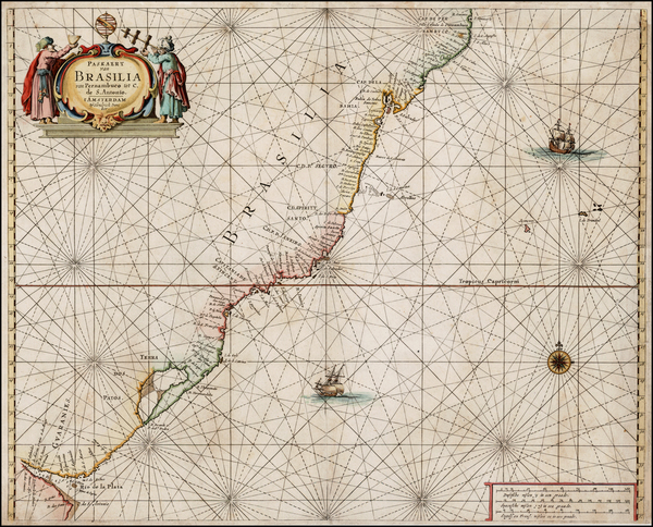 29-Brazil Map By Hendrick Doncker