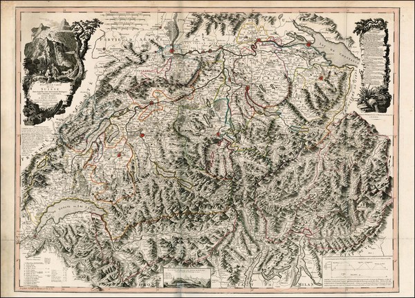 27-Switzerland and Italy Map By William Faden