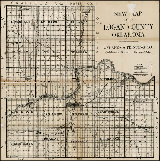 42-Plains and Southwest Map By Oklahoma Printing Company