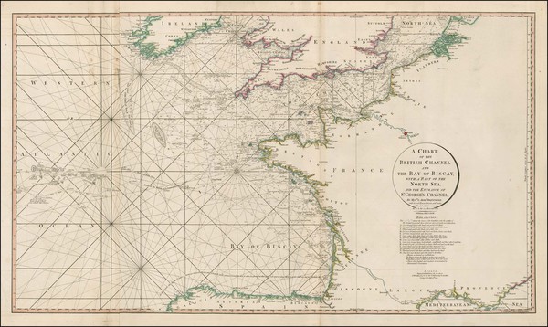 100-Europe, British Isles, Belgium, France and Spain Map By William Faden