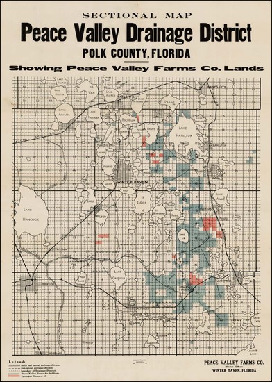 37-Florida Map By Pantograph Printing & Stationery Co.